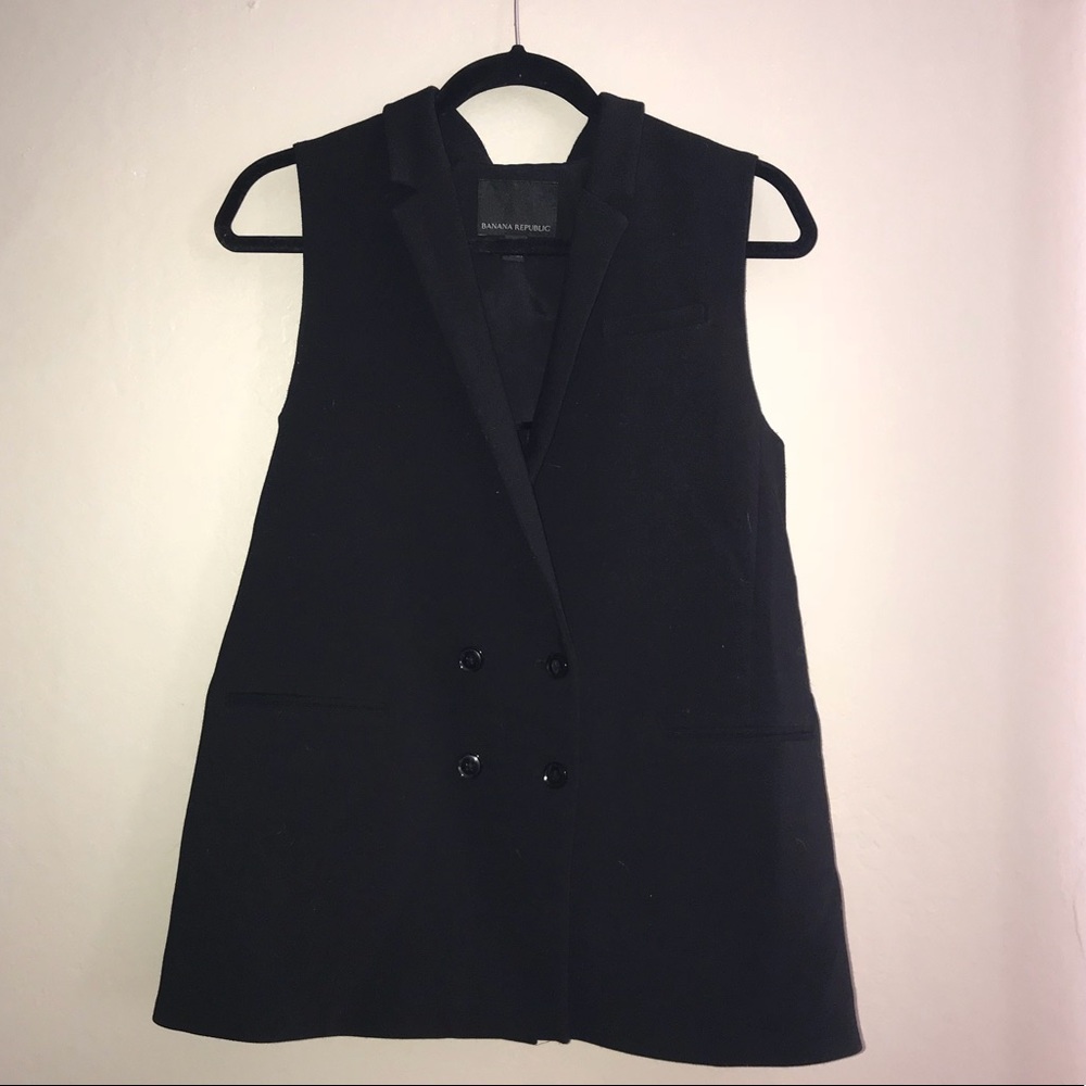 Banana Republic Long Black Vest